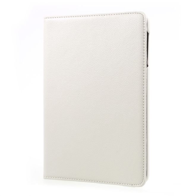 Samsung Galaxy Tab S3 9.7 Hülle - Cover aus Leder - rotierbar und mit Litchitextur - weiss