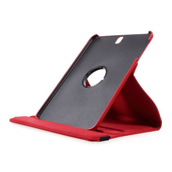 Samsung Galaxy Tab S3 9.7 Hülle - Cover aus Leder - rotierbar und mit Litchitextur - rot