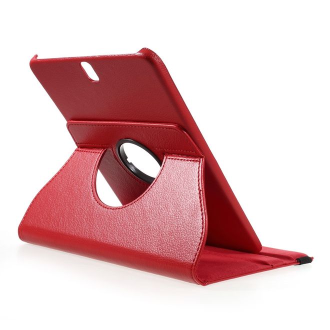 Samsung Galaxy Tab S3 9.7 Hülle - Cover aus Leder - rotierbar und mit Litchitextur - rot