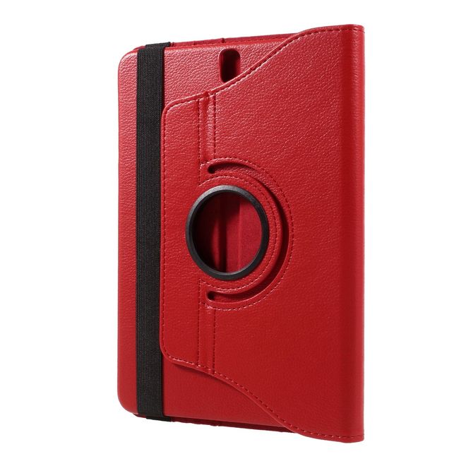 Samsung Galaxy Tab S3 9.7 Hülle - Cover aus Leder - rotierbar und mit Litchitextur - rot