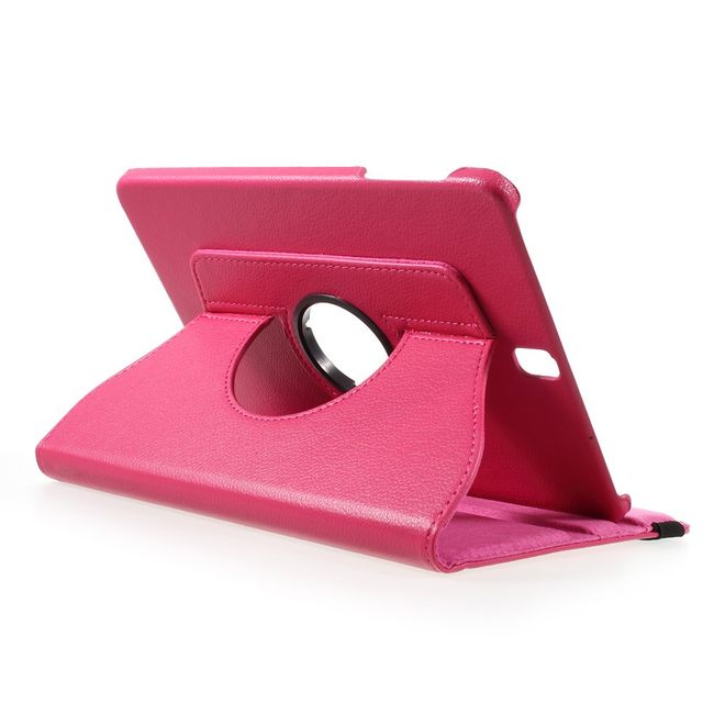 Samsung Galaxy Tab S3 9.7 Hülle - Cover aus Leder - rotierbar und mit Litchitextur - rosa