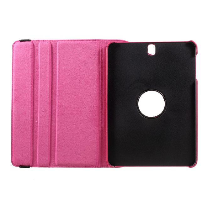Samsung Galaxy Tab S3 9.7 Hülle - Cover aus Leder - rotierbar und mit Litchitextur - rosa