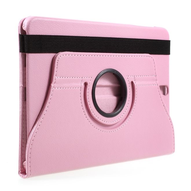 Samsung Galaxy Tab S3 9.7 Hülle - Cover aus Leder - rotierbar und mit Litchitextur - pink