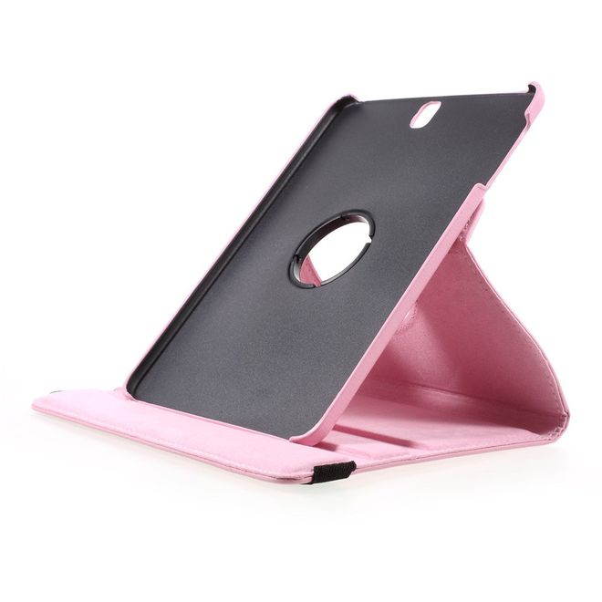 Samsung Galaxy Tab S3 9.7 Hülle - Cover aus Leder - rotierbar und mit Litchitextur - pink