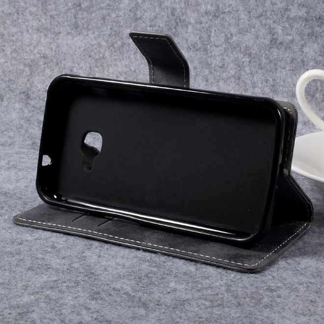 Samsung Galaxy Xcover 4 Cover - Hülle aus Leder - Vintagelook - grau