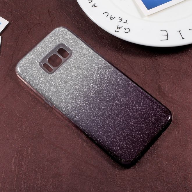 Samsung Galaxy S8 Plus Handy Hülle - TPU Softcase - mit Farbverlauf - grau