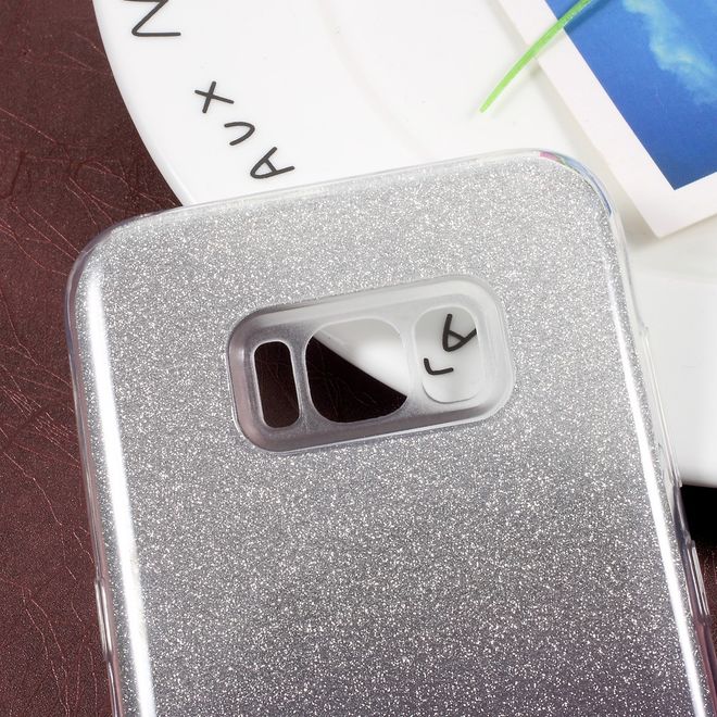 Samsung Galaxy S8 Plus Handy Hülle - TPU Softcase - mit Farbverlauf - grau