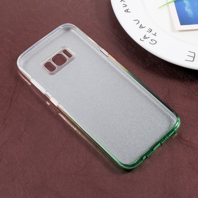 Samsung Galaxy S8 Plus Handy Hülle - TPU Softcase - mit Farbverlauf - grün