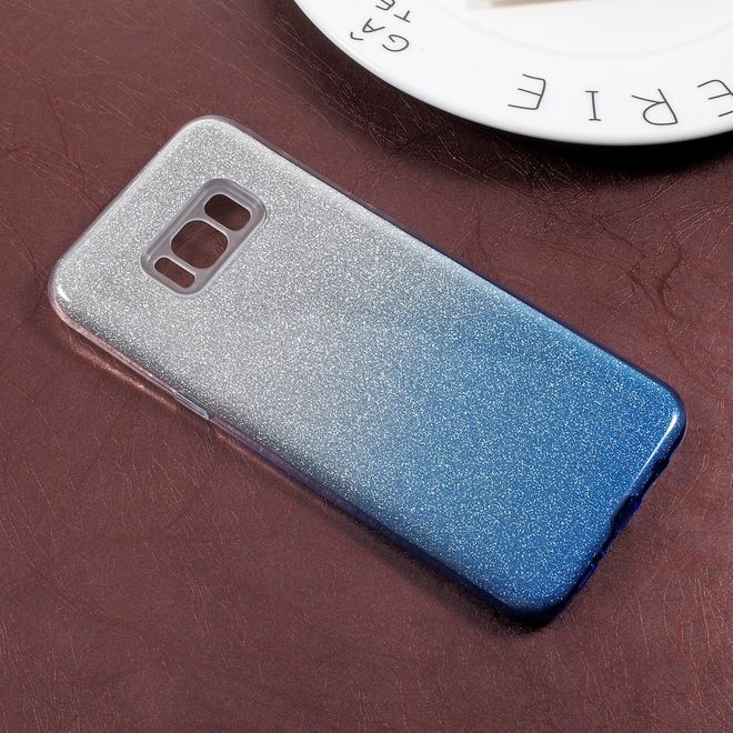 Samsung Galaxy S8 Plus Handy Hülle - TPU Softcase - mit Farbverlauf - dunkelblau