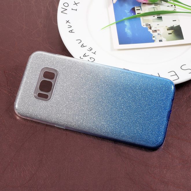 Samsung Galaxy S8 Plus Handy Hülle - TPU Softcase - mit Farbverlauf - dunkelblau