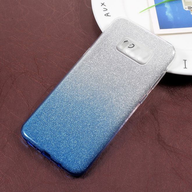 Samsung Galaxy S8 Plus Handy Hülle - TPU Softcase - mit Farbverlauf - dunkelblau