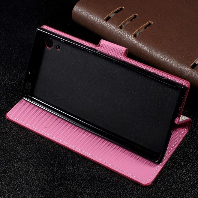 Sony Xperia XA1 Bookcover - Hülle aus Leder - mit Standfunktion - geometrisches Muster