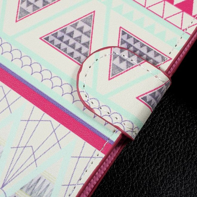 Sony Xperia XA1 Bookcover - Hülle aus Leder - mit Standfunktion - geometrisches Muster
