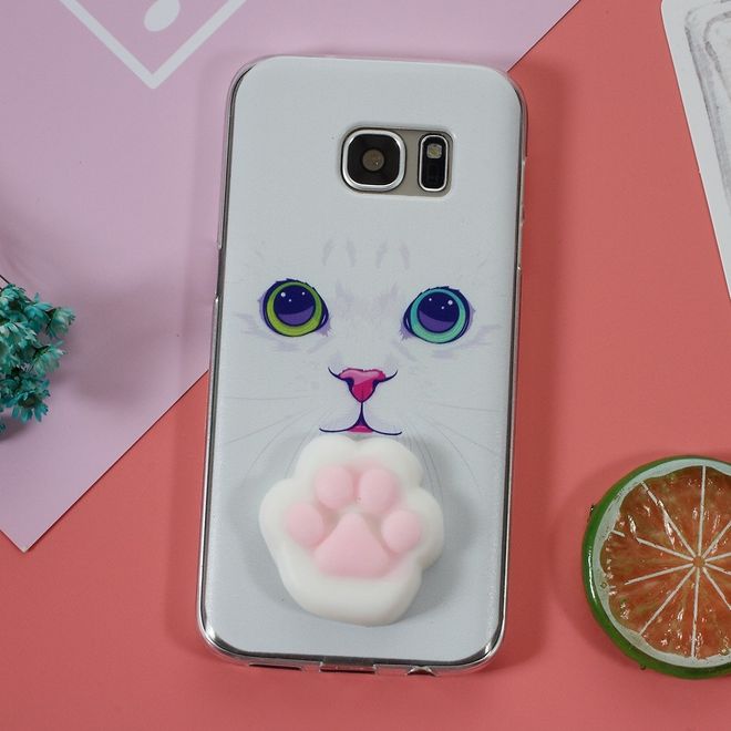Samsung Galaxy S7 Handyhülle - TPU Softcase - 3D Soft Squishy - Katzenpfötchen