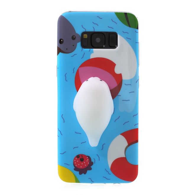 Samsung Galaxy S8 Plus Handyhülle - TPU Softcase - 3D Soft Squishy - Seelöwe im Wasser