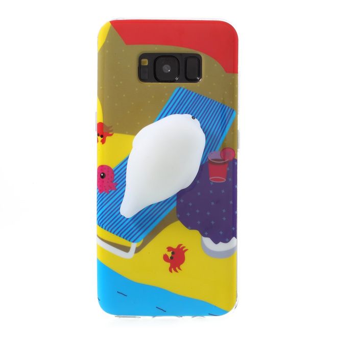 Samsung Galaxy S8 Plus Handyhülle - TPU Softcase - 3D Soft Squishy - Seelöwe auf Liege