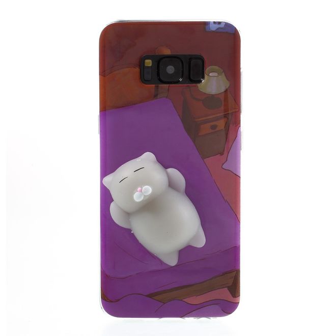 Samsung Galaxy S8 Plus Handyhülle - TPU Softcase - 3D Soft Squishy - liegende Katze