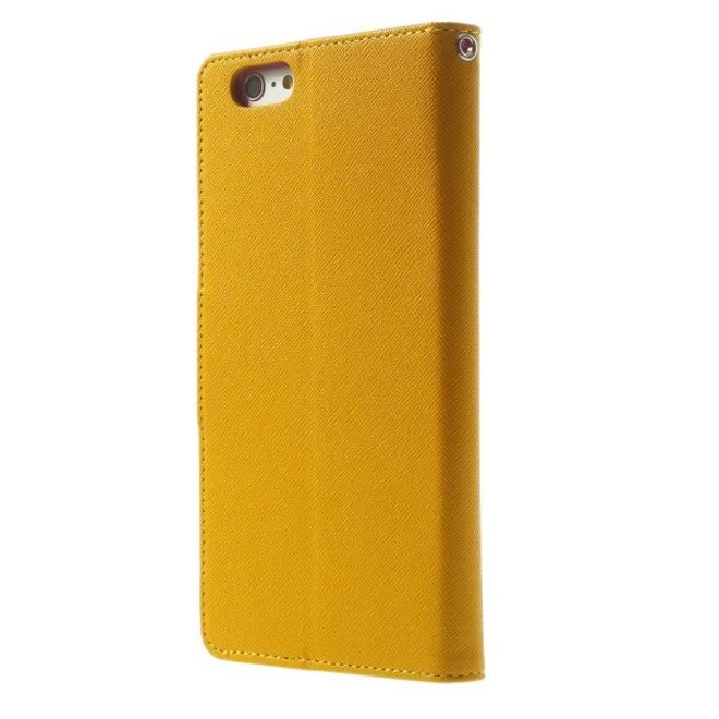 Goospery - Xiaomi Mi6 Hülle - Handy Bookcover - Fancy Diary Series - gelb/pink