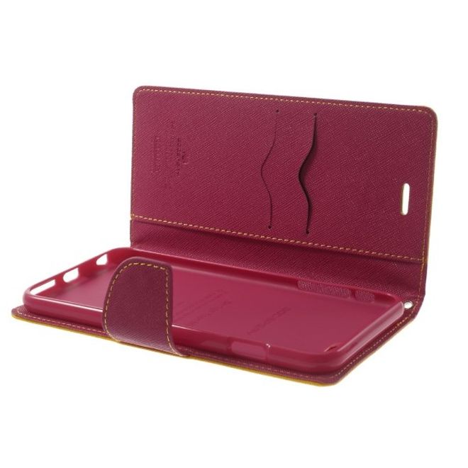 Goospery - Xiaomi Mi6 Hülle - Handy Bookcover - Fancy Diary Series - gelb/pink