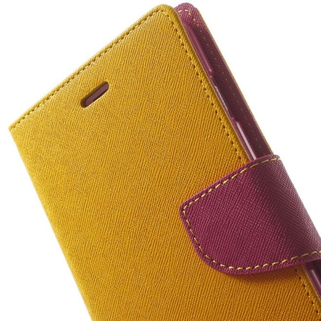 Goospery - Xiaomi Mi6 Hülle - Handy Bookcover - Fancy Diary Series - gelb/pink