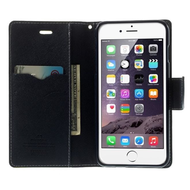 Goospery - Xiaomi Mi6 Hülle - Handy Bookcover - Fancy Diary Series - lime/navy