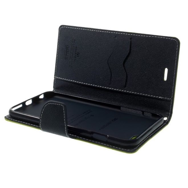 Goospery - Xiaomi Mi6 Hülle - Handy Bookcover - Fancy Diary Series - lime/navy