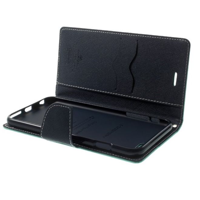 Goospery - Xiaomi Mi6 Hülle - Handy Bookcover - Fancy Diary Series - mint/navy