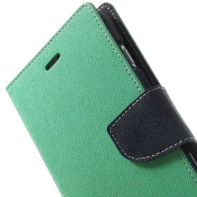 Goospery - Xiaomi Mi6 Hülle - Handy Bookcover - Fancy Diary Series - mint/navy