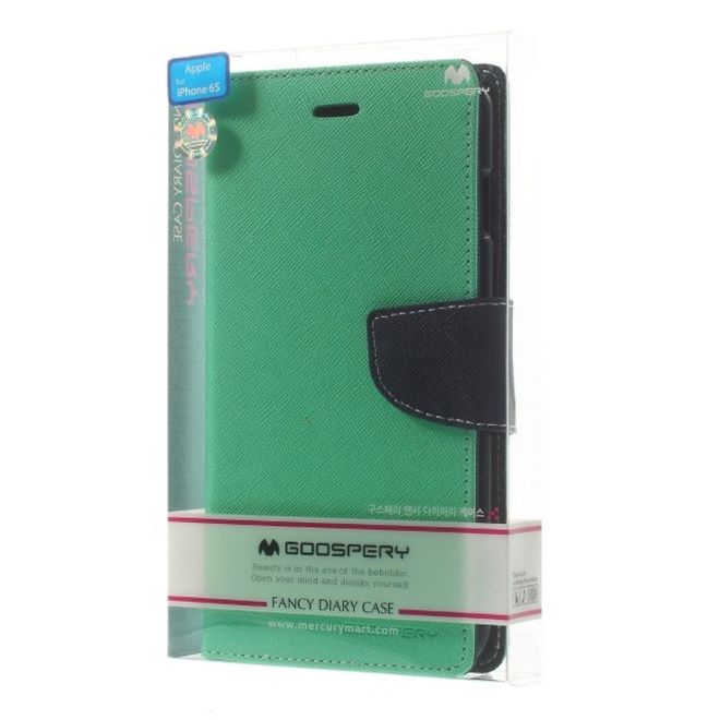 Goospery - Xiaomi Mi6 Hülle - Handy Bookcover - Fancy Diary Series - mint/navy