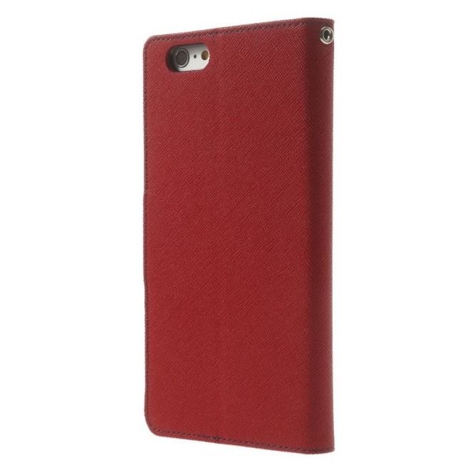 Goospery - Xiaomi Mi6 Hülle - Handy Bookcover - Fancy Diary Series - rot/navy