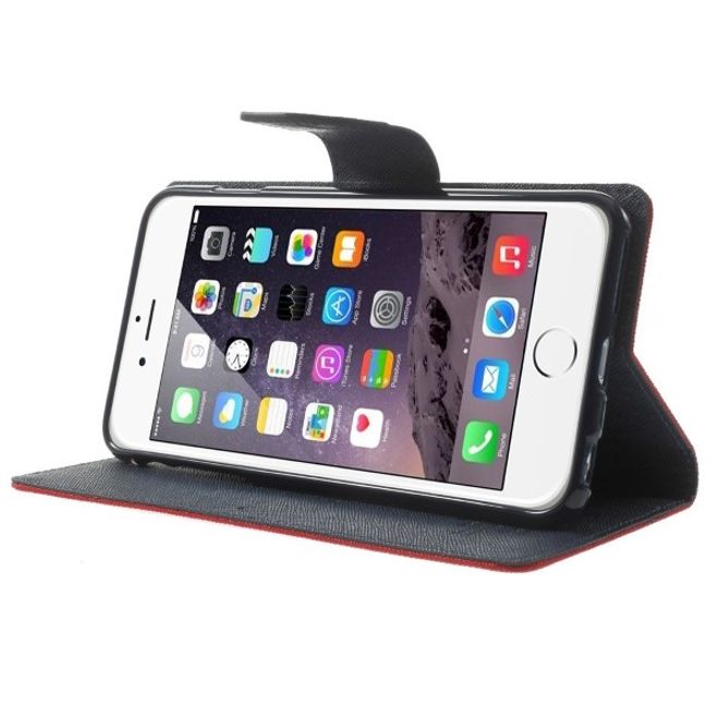 Goospery - Xiaomi Mi6 Hülle - Handy Bookcover - Fancy Diary Series - rot/navy