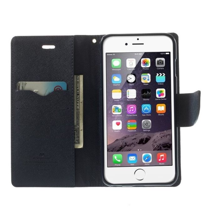 Goospery - Xiaomi Mi6 Hülle - Handy Bookcover - Fancy Diary Series - rot/navy