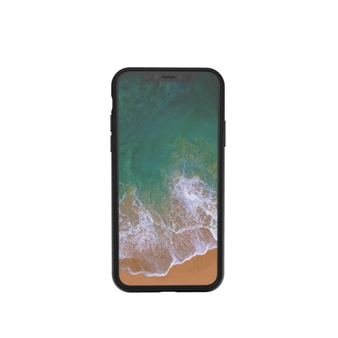 Totu - iPhone XS / X Hülle - Case aus Leder/Plastik - im Carbon Style - rot