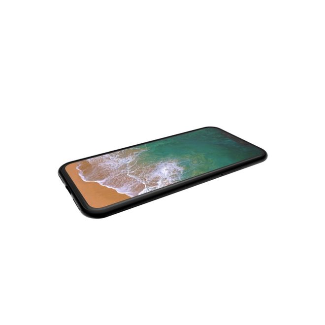 Totu - iPhone XS / X Hülle - Case aus Leder/Plastik - im Carbon Style - rot