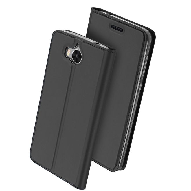 Dux Ducis - Huawei Y5 (2017) / Y6 (2017) Hülle - Handy Bookcover - Skin Pro Series - dunkelgrau