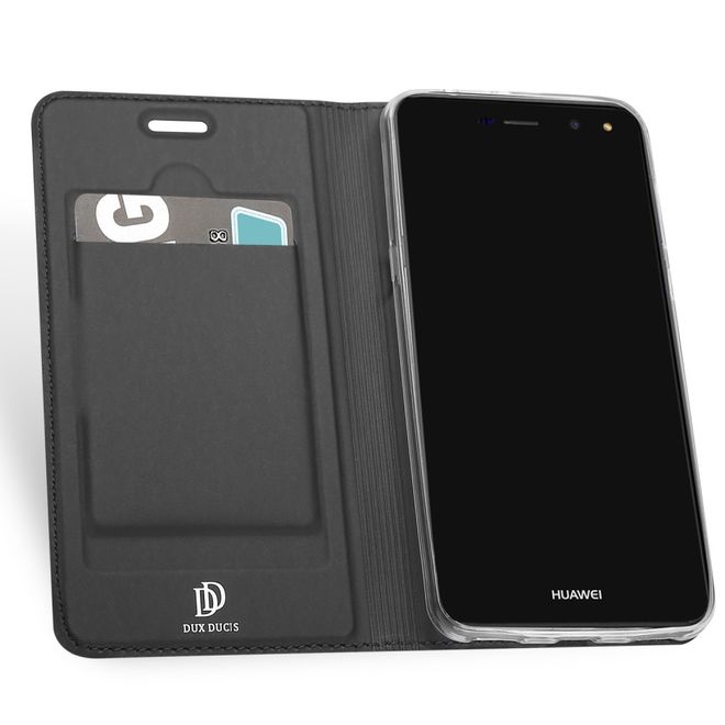 Dux Ducis - Huawei Y5 (2017) / Y6 (2017) Hülle - Handy Bookcover - Skin Pro Series - dunkelgrau