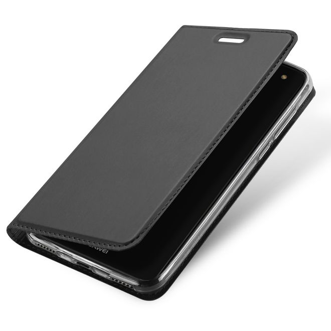 Dux Ducis - Huawei Y5 (2017) / Y6 (2017) Hülle - Handy Bookcover - Skin Pro Series - dunkelgrau