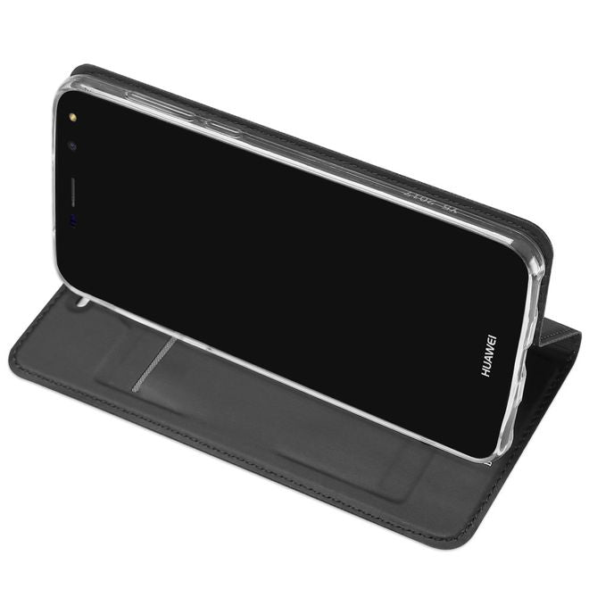 Dux Ducis - Huawei Y5 (2017) / Y6 (2017) Hülle - Handy Bookcover - Skin Pro Series - dunkelgrau