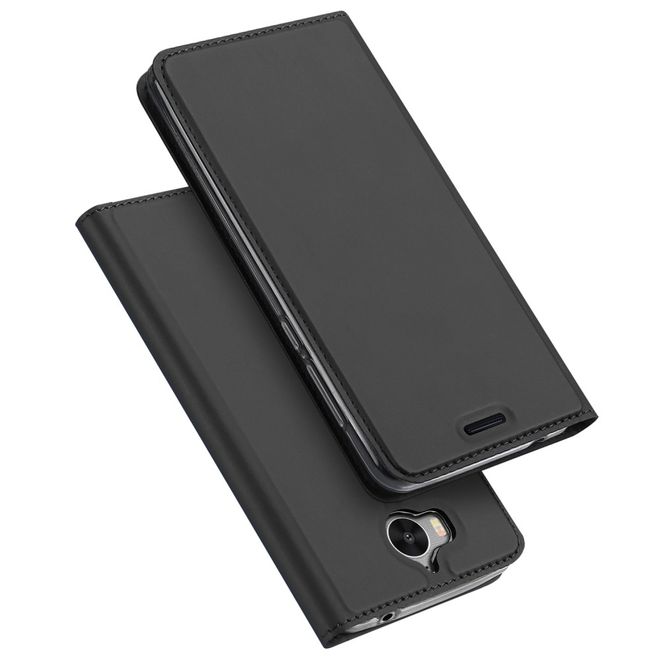 Dux Ducis - Huawei Y5 (2017) / Y6 (2017) Hülle - Handy Bookcover - Skin Pro Series - dunkelgrau