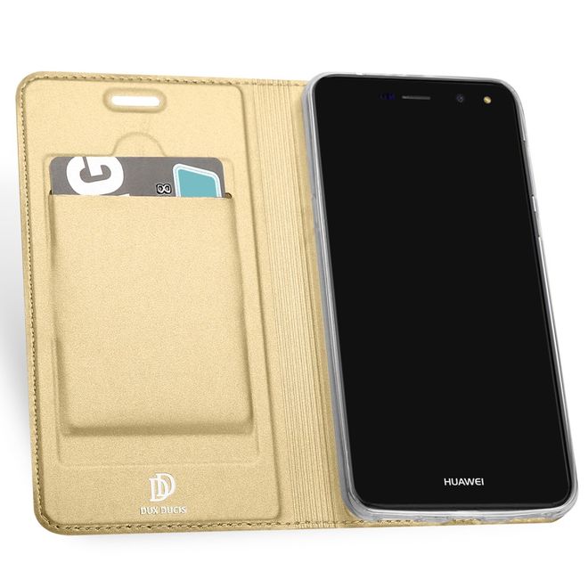 Dux Ducis - Huawei Y5 (2017) / Y6 (2017) Hülle - Handy Bookcover - Skin Pro Series - gold