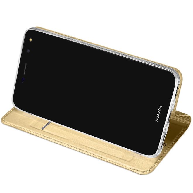 Dux Ducis - Huawei Y5 (2017) / Y6 (2017) Hülle - Handy Bookcover - Skin Pro Series - gold