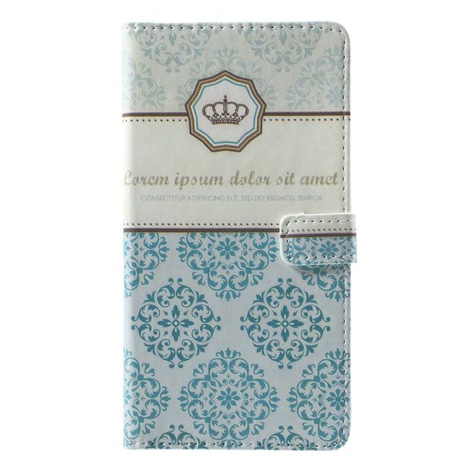 Sony Xperia XZ1 Hülle - Case aus Leder - magnetischer Verschluss - Damask Muster