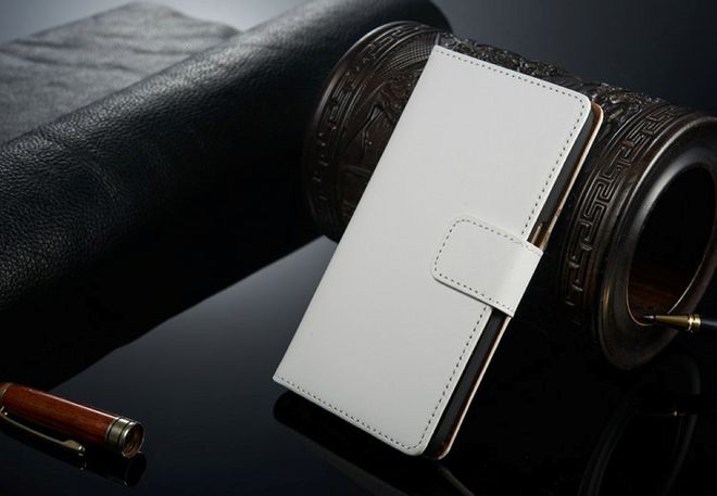 Caseme - Samsung Galaxy Note 8 Leder Hülle - mit Magnetverschluss - weiss