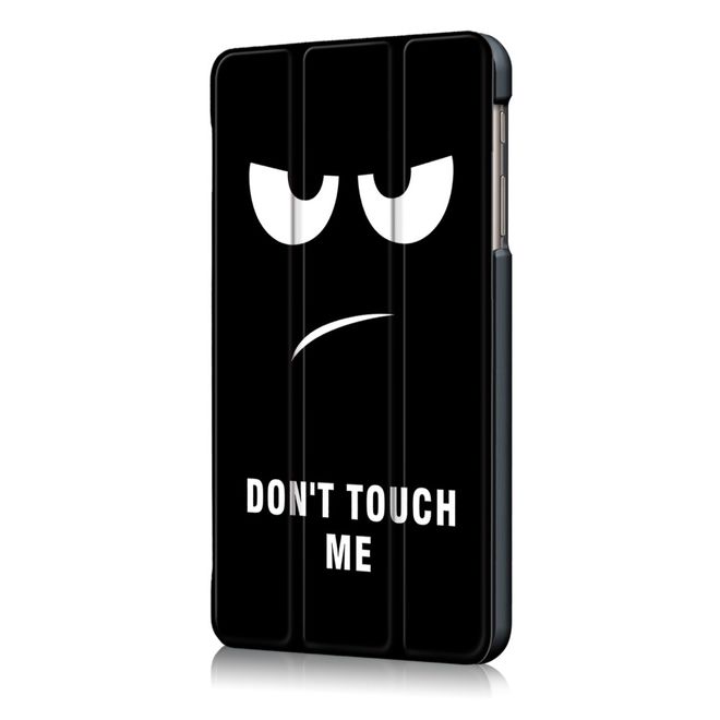 Samsung Galaxy Tab A 8.0 (2017) Hülle - Leder Bookcase - mit Standfunktion - fieses Smiley