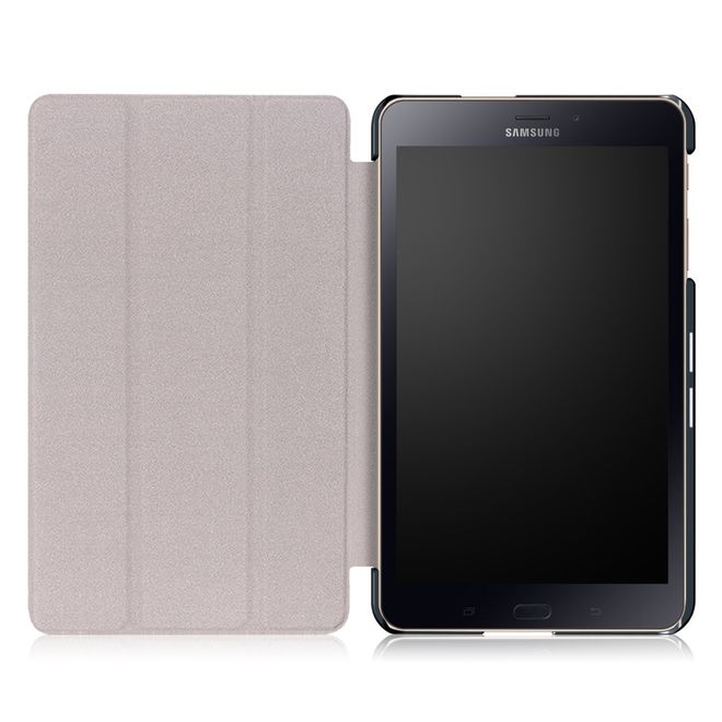 Samsung Galaxy Tab A 8.0 (2017) Hülle - Leder Bookcase - mit Standfunktion - fieses Smiley