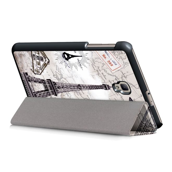 Samsung Galaxy Tab A 8.0 (2017) Hülle - Leder Bookcase - mit Standfunktion - Eiffelturm