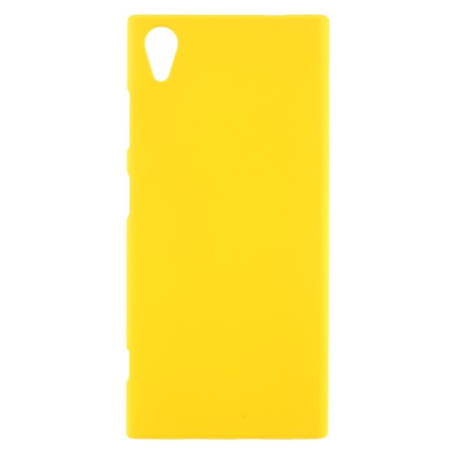 Sony Xperia XA1 Plus Handyhülle - Case aus gummiertem Hartplastik - gelb