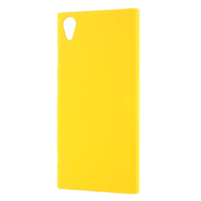 Sony Xperia XA1 Plus Handyhülle - Case aus gummiertem Hartplastik - gelb