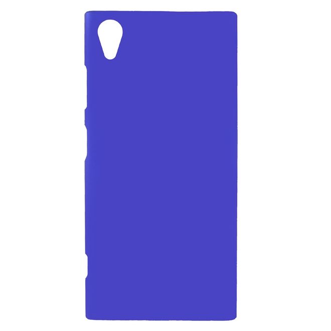 Sony Xperia XA1 Plus Handyhülle - Case aus gummiertem Hartplastik - dunkelblau