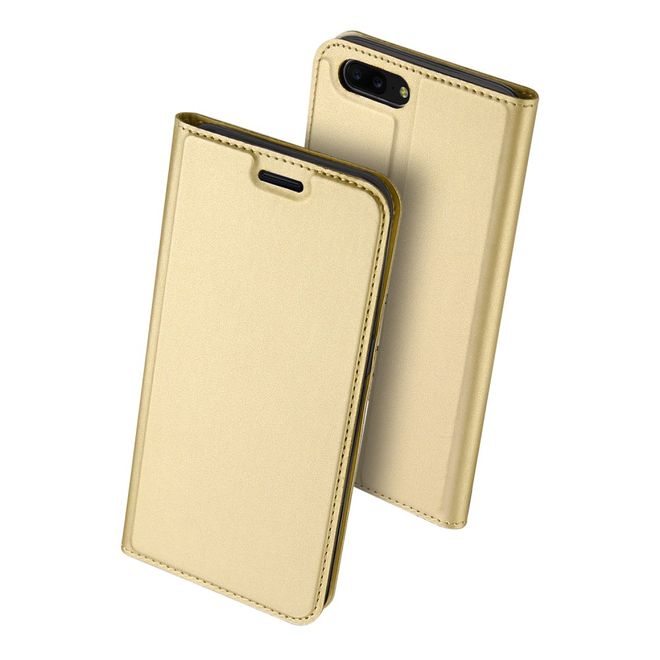 Dux Ducis - OnePlus 5 Hülle - Handy Bookcover - Skin Pro Series - gold